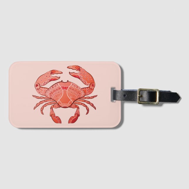 Étiquette À Bagage Crabe de style (Devant Horizontal)