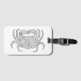Étiquette À Bagage Crabe de Zendoodle