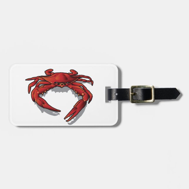Étiquette À Bagage Crabe rouge (Devant horizontal)