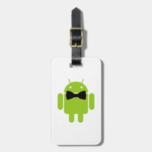 Étiquette À Bagage Cravate Formelle Bow Android Robot Icon