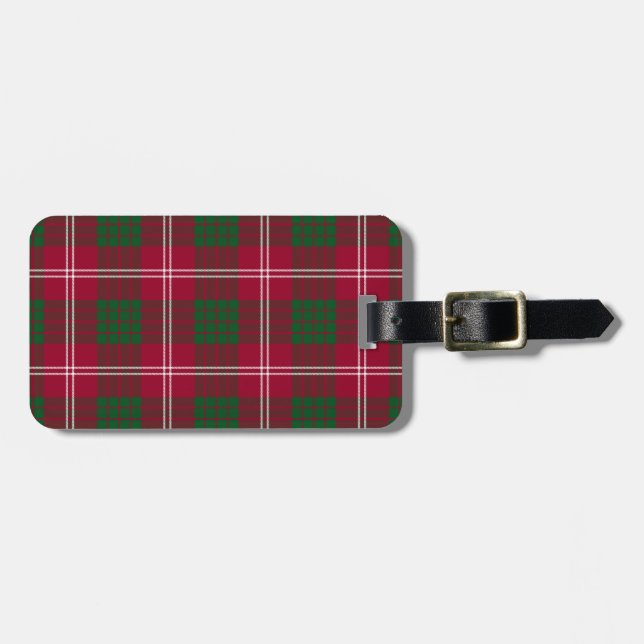 Étiquette À Bagage Crawford Tartan Motif (Devant horizontal)