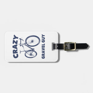 Étiquette À Bagage Crazy Gravel Guy Cycling