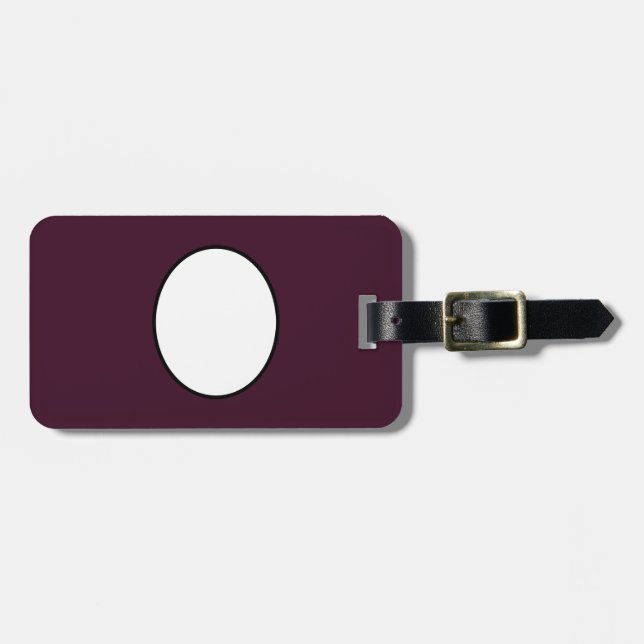 Étiquette À Bagage Créer sa propre aubergine personnalisée (Devant horizontal)