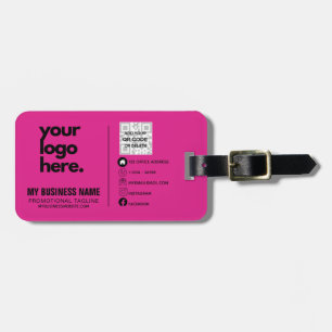 Étiquette À Bagage Créer son propre logo Carte de visite CERISE PINK 