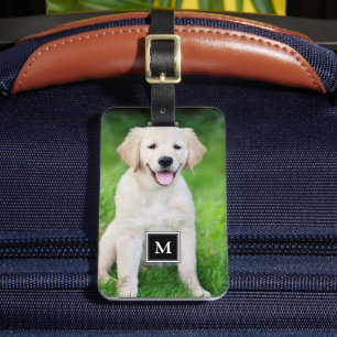 Étiquette À Bagage Créez votre propre monogramme photo complet person