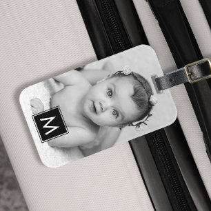 Étiquette À Bagage Créez votre propre monogramme photo de famille per
