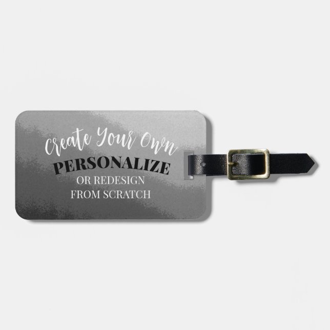 Étiquette À Bagage Créez votre propre personnalisation (Devant horizontal)