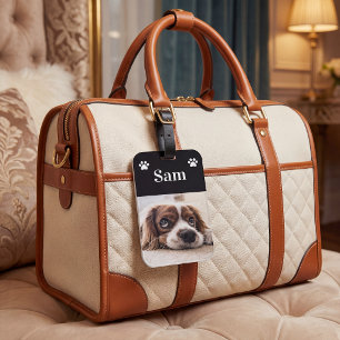 Étiquette À Bagage Créez Votre Propre Photo de Chien Personnalisée