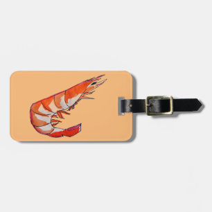 Étiquette À Bagage crevettes crevettes fruits de mer art kitsch