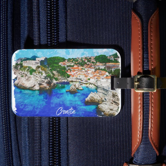 Étiquette À Bagage Croatie Panorama Voyage (Insitu Rectoal 4)