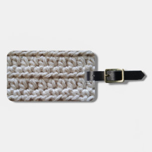 Étiquette À Bagage Crochet coton Fil Texture - Ecru