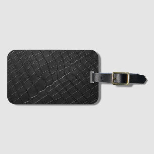 Étiquette À Bagage Crocodile noir imprimé, 