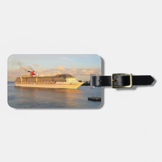 Étiquette À Bagage Croisière à Nassau Personnalisée (Devant horizontal)