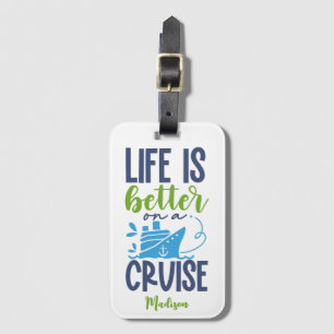 Étiquette À Bagage Croisière de nom personnalisé