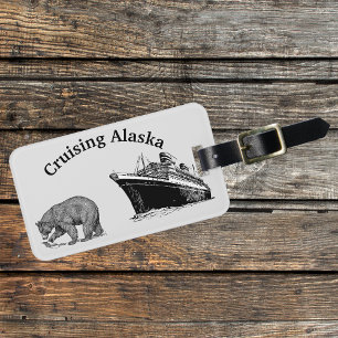 Étiquette À Bagage Croisière en Alaska Navire de croisière Ours