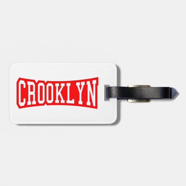 ÉTIQUETTE À BAGAGE CROOKLYN, NYC (Dos horizontal)