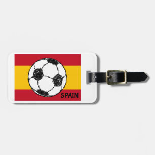 Étiquette À Bagage Croquis de football, Espagne