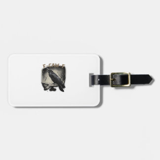 Étiquette À Bagage Crow, F-Caw-F Funny Bird Vintage Style