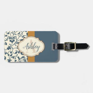 Étiquette À Bagage Cru floral