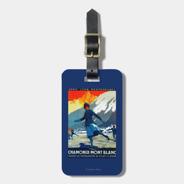 Étiquette À Bagage Cru PosterEurope de Chamonix-Mont Blanc (Devant Vertical)