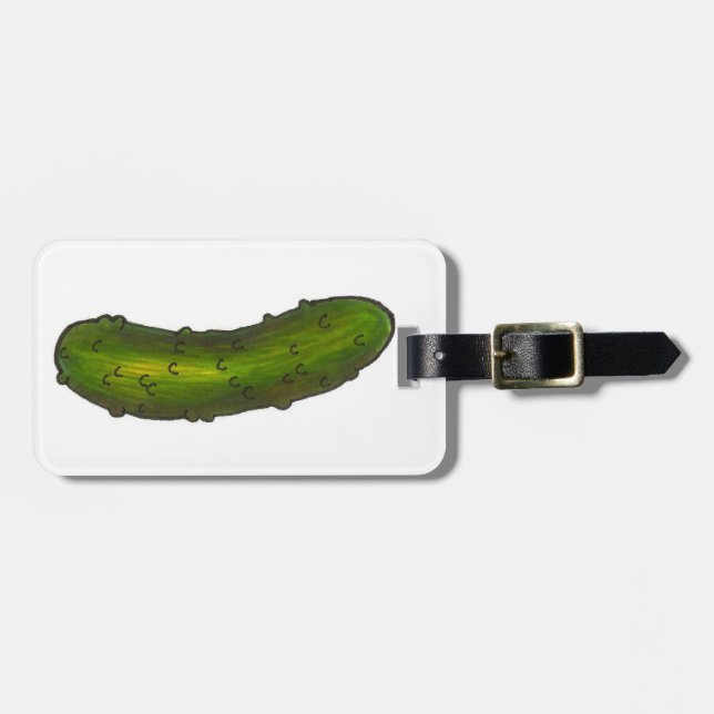 Étiquette À Bagage Crunchy Green Kosher Deli Dill Picket Foie (Devant horizontal)