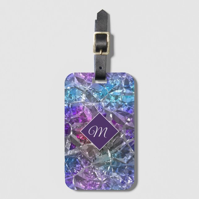 Étiquette À Bagage Crystal multicolore (Devant Vertical)