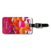 Cubes de gelée abstraits rose orange vif gras