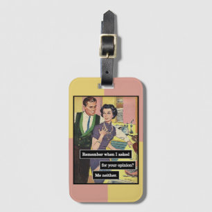 Étiquette À Bagage Cuisine vintage Couple Tout Le Monde A Des Opinion