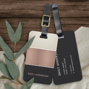 Étiquette À Bagage CUIVRE ROSE ROSE rose EN OR NOIR EN ARGENT NOIR ST