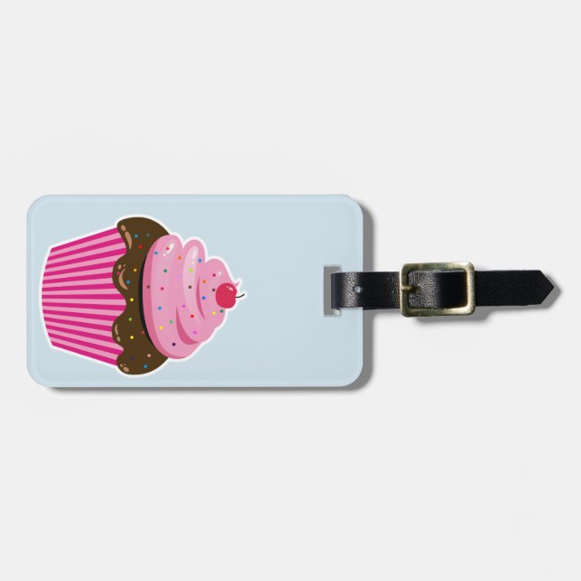 Étiquette À Bagage Cupcake (Devant horizontal)