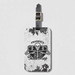 Étiquette À Bagage Custom ADD NAME Skull Skate Shop