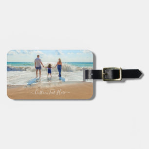 Étiquette À Bagage Custom Photo Luggage Tag Your Photos and Text