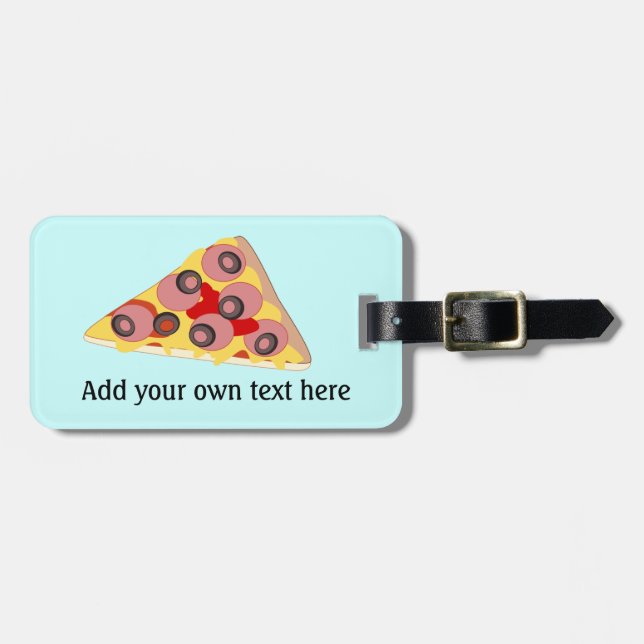 Étiquette À Bagage Customize Pizza Slice graphic (Devant horizontal)