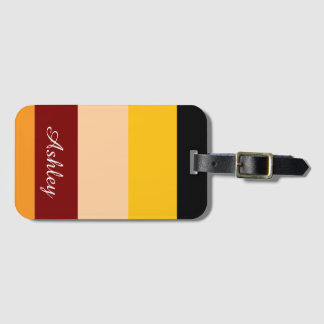 Étiquette À Bagage Customized Name Colourful Stylish Modern Elegant 