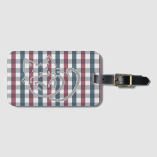 Étiquette À Bagage Cute chat et Motif plat