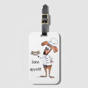 Étiquette À Bagage Cute chef de chien Whimsical