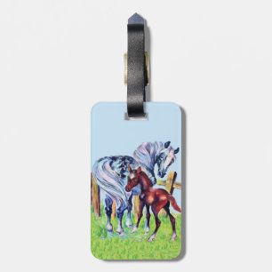 Étiquette À Bagage Cute Cheval Vintage Maman Bébé