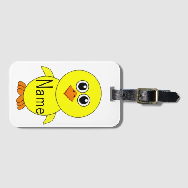 Étiquette À Bagage Cute Chick Thunder_Cove (Devant Horizontal)