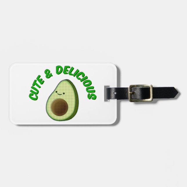Étiquette À Bagage Cute Et Délicieux Avocado (Devant horizontal)