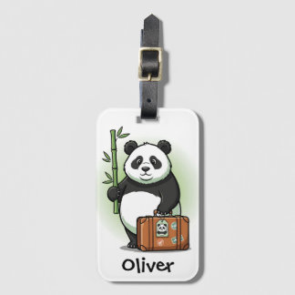 Étiquette À Bagage Cute Kawaii Traveler Panda