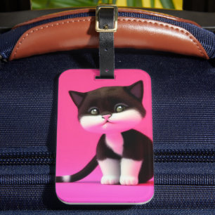 Étiquette À Bagage Cute Kitten