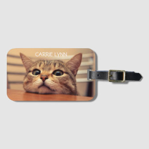 Étiquette À Bagage Cute Kitty Chat Personnalisé