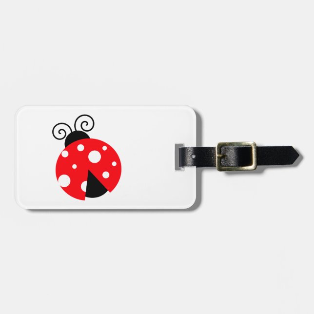 Étiquette À Bagage Cute Ladybug (Devant horizontal)