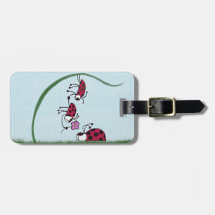 Étiquette À Bagage Cute Ladybug Professant Sa Peinture D'Amour