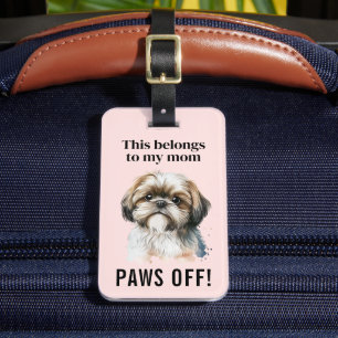 Étiquette À Bagage Cute Modern Funny Shih Tzu Amoureux des chiens