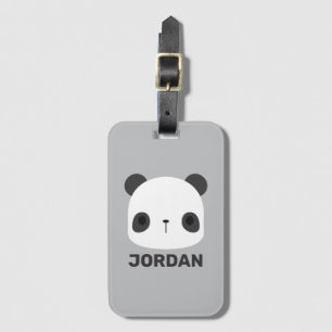 Étiquette À Bagage Cute petit ours Panda avec nom personnalisé