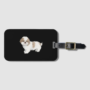 Étiquette À Bagage Cute Shih Tzu Puppy