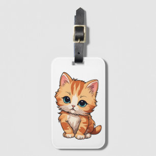 Étiquette À Bagage Cute tabby Chat