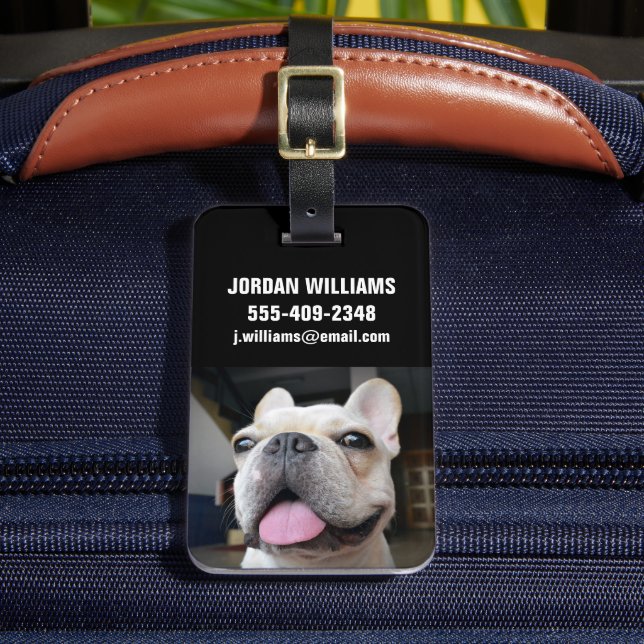 Étiquette À Bagage Cutest Baby Animals | French Bulldog Face (Insitu Rectoal 2)