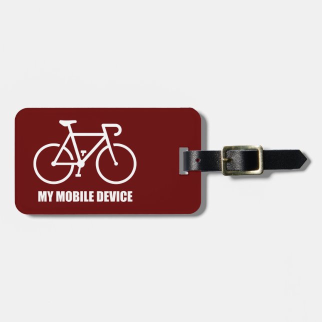 Étiquette À Bagage Cyclisme, Mon appareil mobile (Devant horizontal)